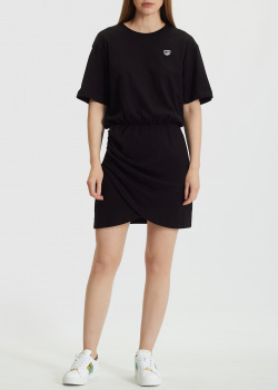 Короткое платье-футболка Chiara Ferragni из черного хлопка, фото